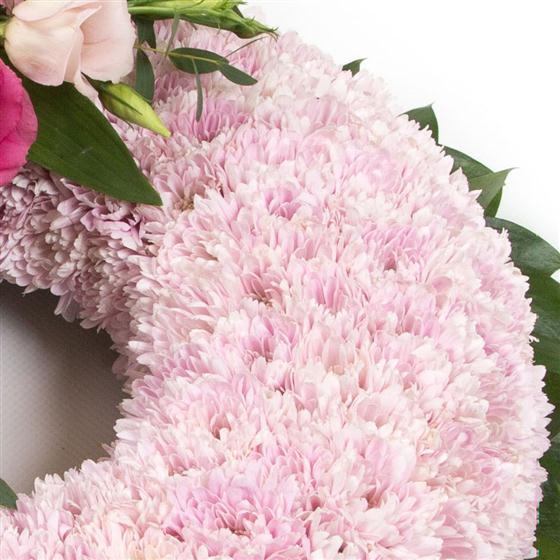 Pink Massed Wreath Funeral Flowers Luton